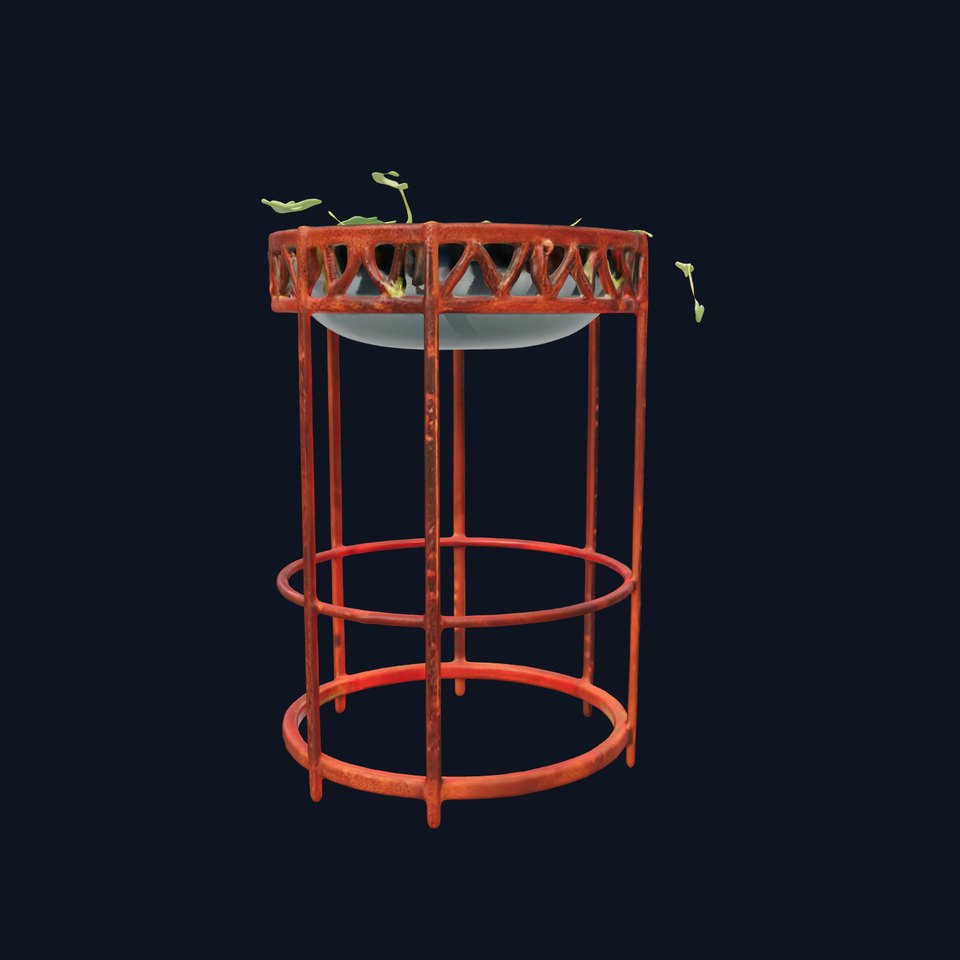 Decorative Plant Stand with Metal Frame Model Pack